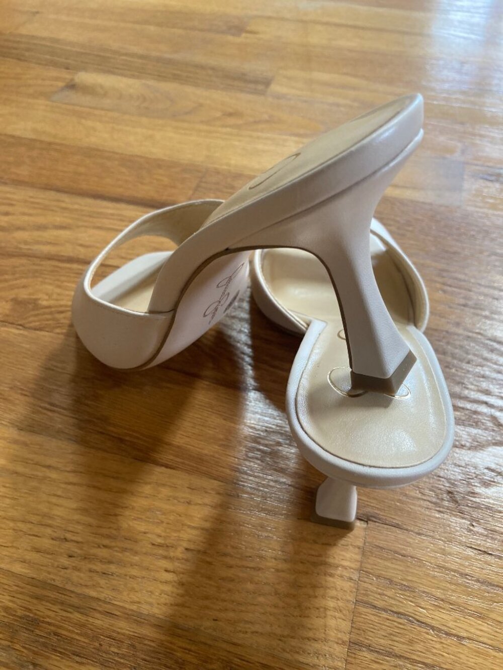 Jessica Simpson Peep Toe Slide Heels - Picture 4 of 15